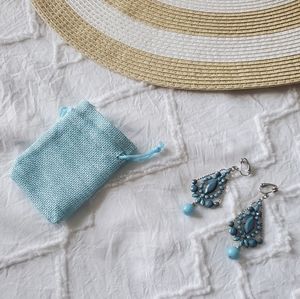 CHARMING CHARLIE Turquoise Snap-On Earrings